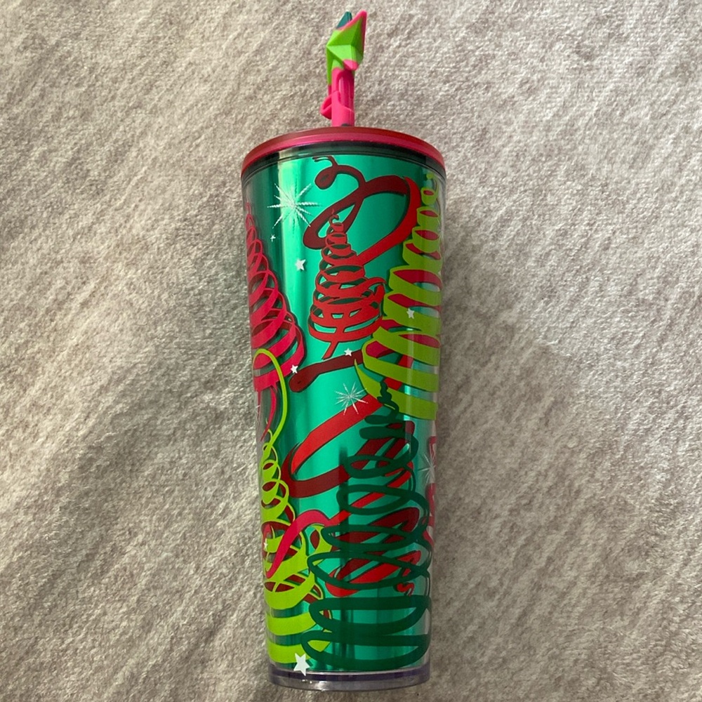 Holiday cup & straw stopper